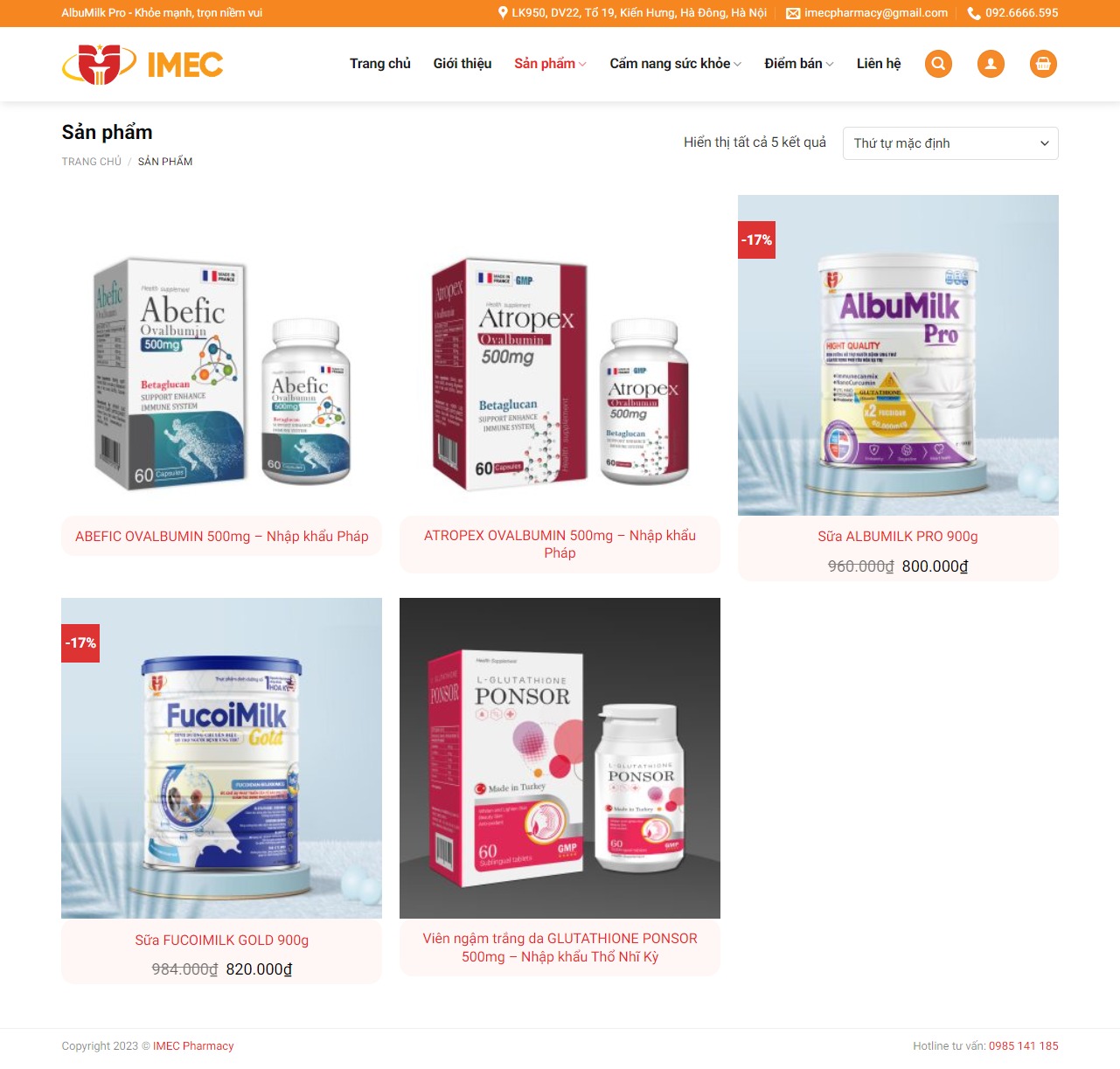 Screen Capture 004 - Sản phẩm – IMEC Pharmacy - imecpharmacy.com.vn